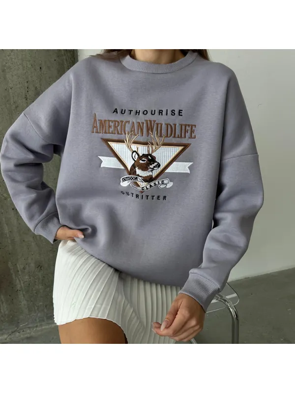 Oversized Preppy Sweatshirt - Ootdmw.com 