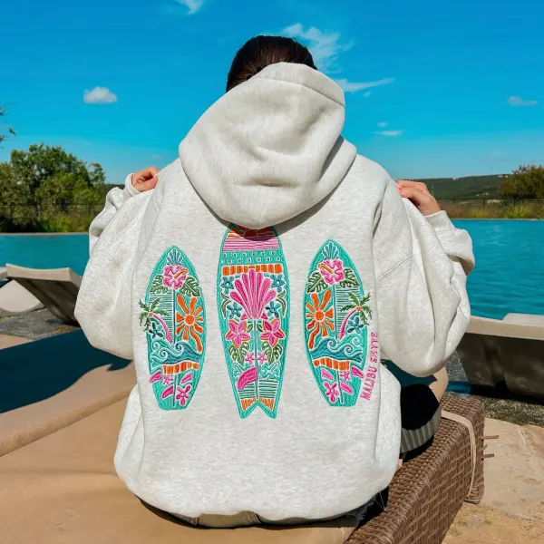 Women's Hooded Sweatshirt Sunset Surf - Multicolor - Spiretime.com 