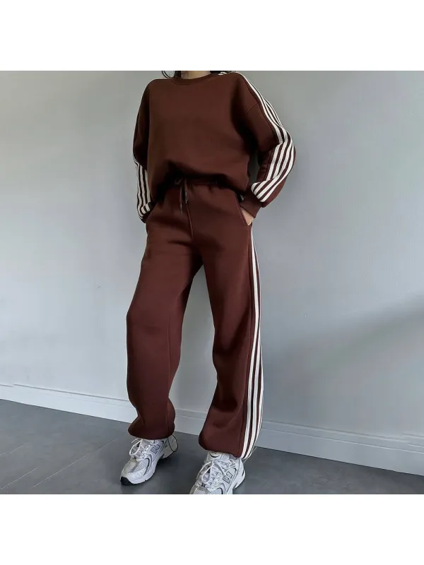 Oversized Sweatshirt And Pants Set - Viewbena.com 
