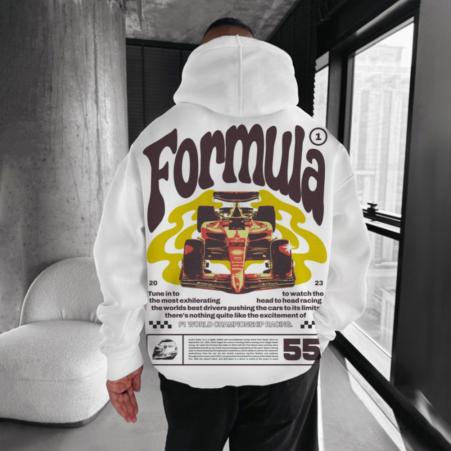 

Men's Karting Casual Loose Hooded Sweatshirt
