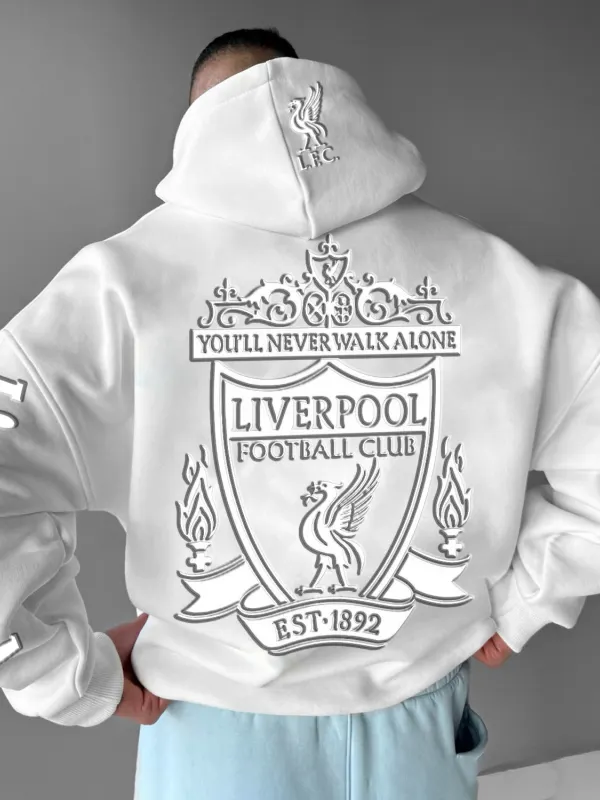 Men's Liverpool FC Hoodie Oversized Football Print Casual Hoodie - Pragmaace.com 
