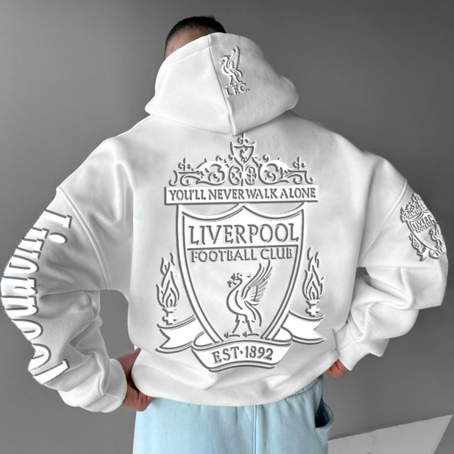 

Men's Casual Football Print Oversized Liverpool FC Hoodie