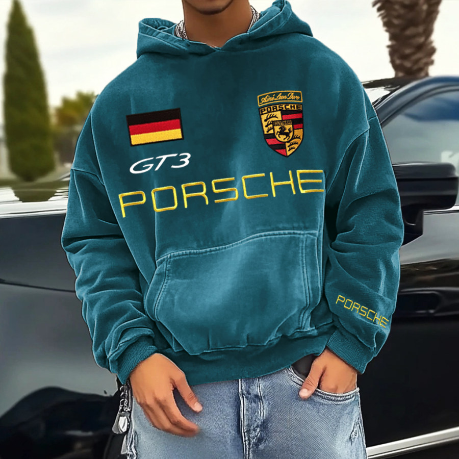 

Unisex Vintage German Sports Car Porsche GT3 Racing Hoodie