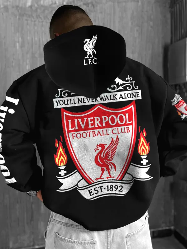 Unisex Casual Liverpool Football Club Print Hoodie - Menbarn.com 