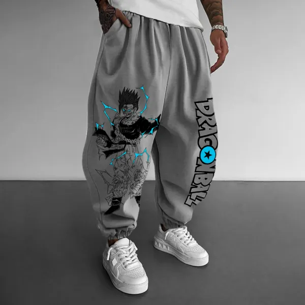 Unisex Oversized Anime Print Loose Casual Harem Pants - Yesunshine.com 
