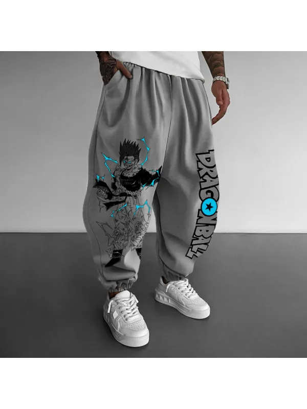 Unisex Oversized Anime Print Loose Casual Harem Pants - Aptkoi.com 