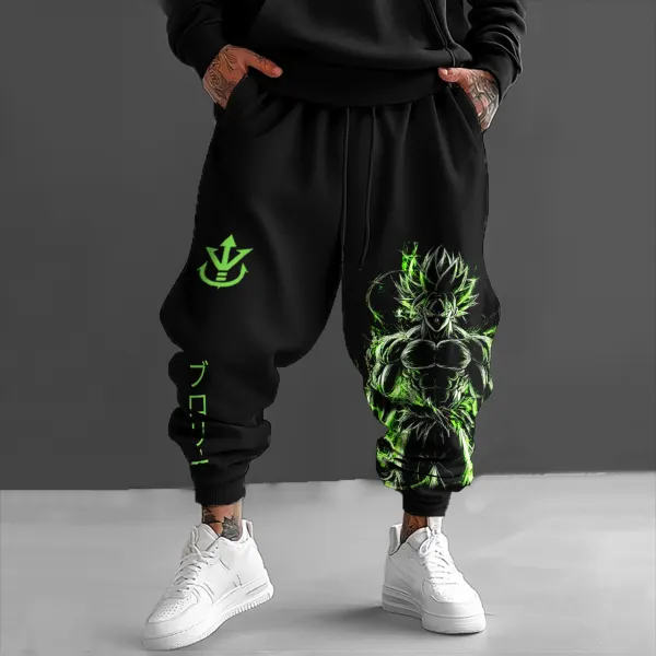 Unisex Oversized Anime Dragon Ball Printed Casual Loose Harem Pants - Cotosen.com 