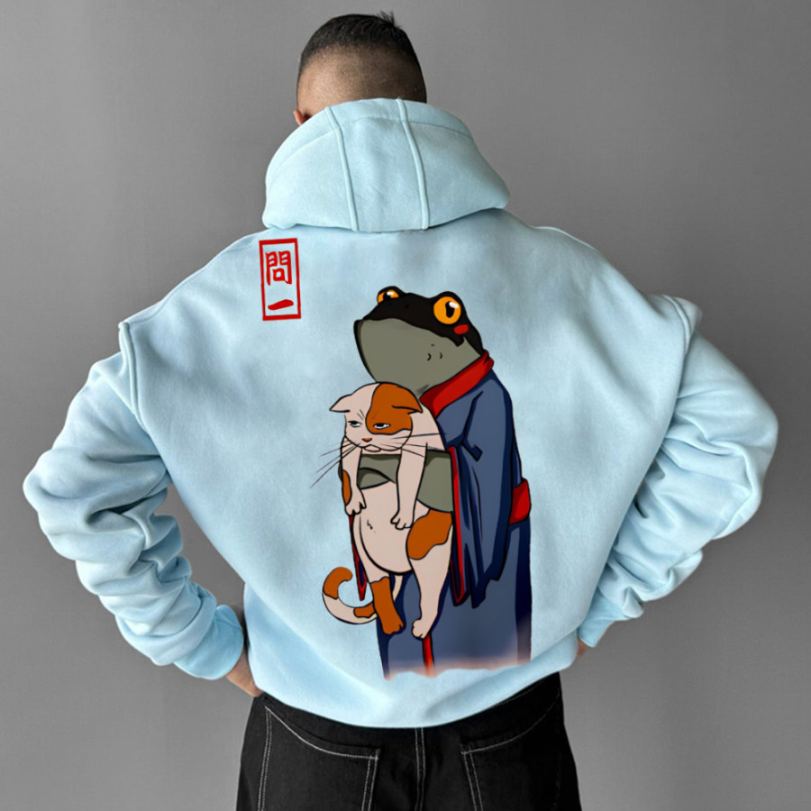 

Oversized Unisex Frog Cat Hoodie