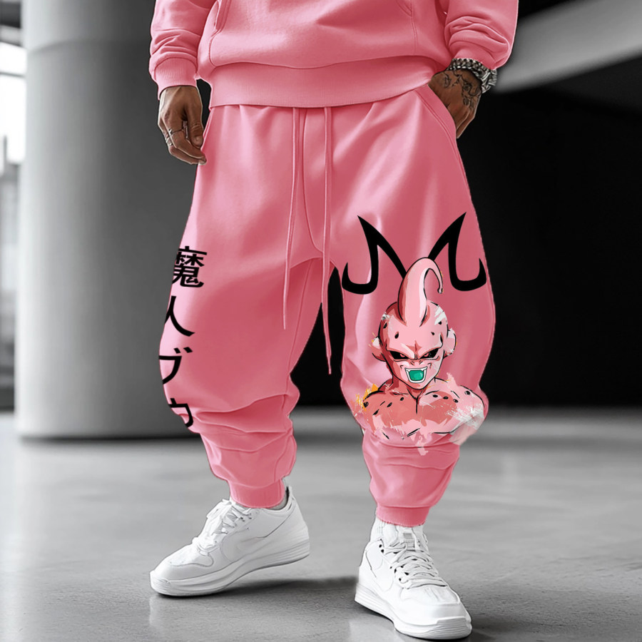 

Unisex Oversized Anime Majin Buu Print Casual Harem Pants