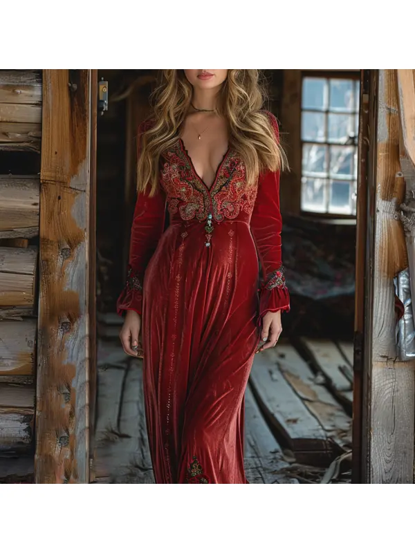Casual Resort Velvet Maxi Skirt - Viewbena.com 