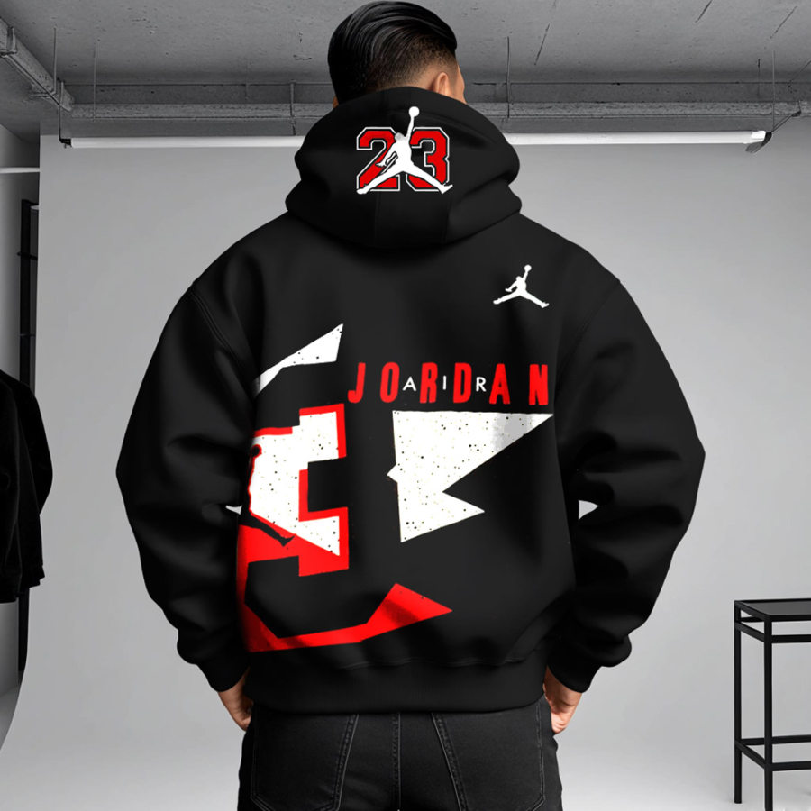

Unisex Vintage Basketball Print Oversized Hoodie