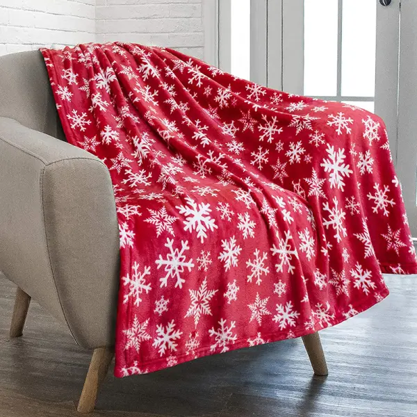 Christmas Print Flannel Coral Fleece Blanket Holiday Gift - Anurvogel.com 
