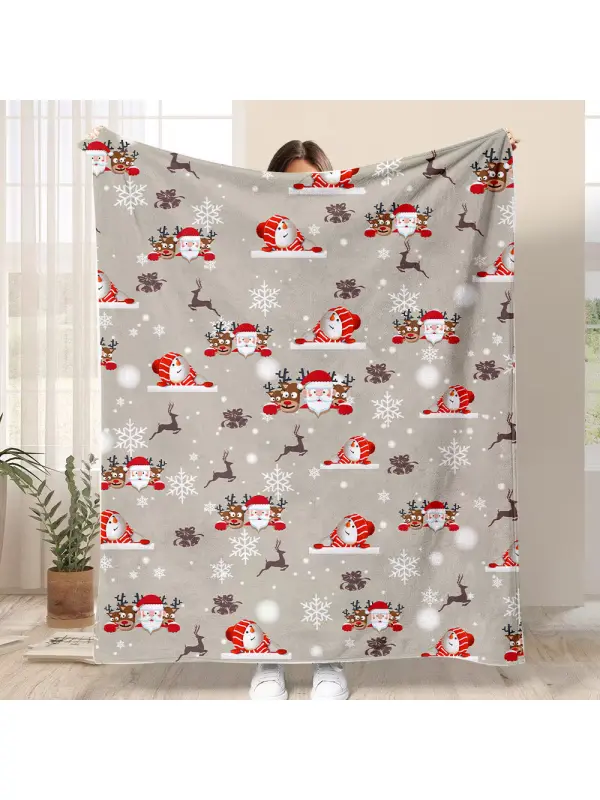 Christmas Snowman Flannel Sofa Blanket Day Gift - Aptkoi.com 