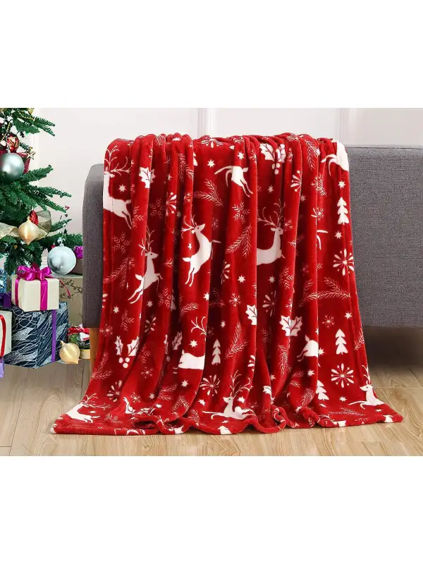 Christmas Atmosphere Flannel Sofa Blanket Day Gift - Aptkoi.com 