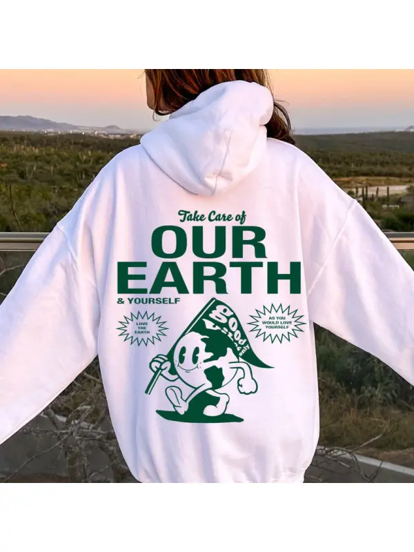 TAKE CARE OF OUR EARTH HOODIE - Ootdmw.com 
