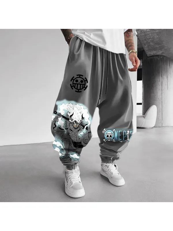 Unisex Anime Graphic Casual Print Oversized Harem Pants - Shopyiyistories.com 