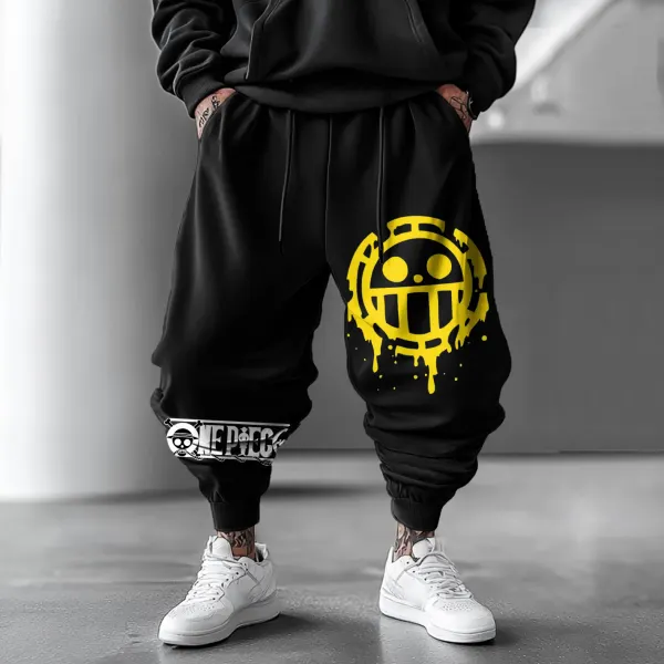 Unisex Anime Graphic Print Casual Oversized Harem Pants - Wayrates.com 