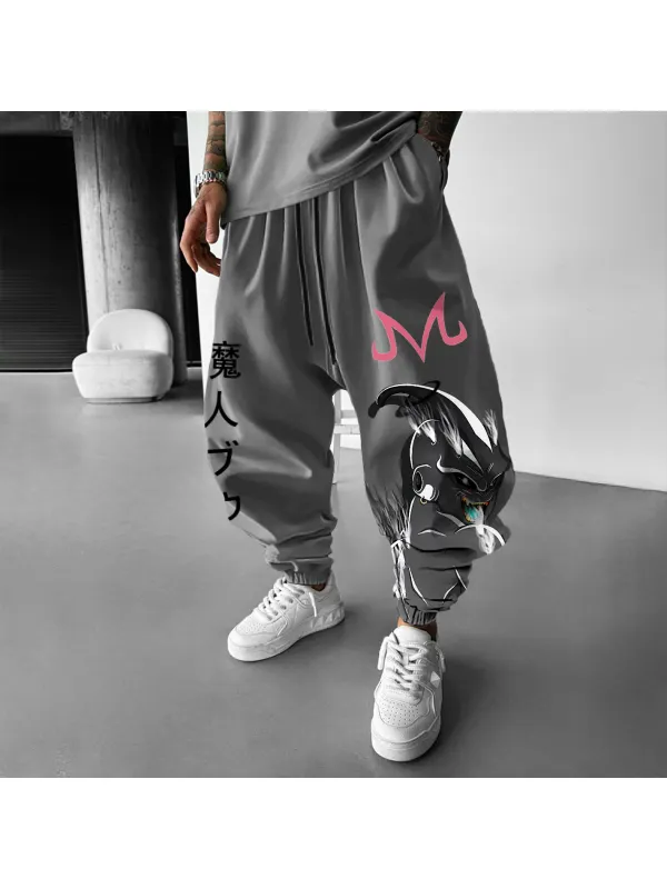 Unisex Anime Lover Print Casual Oversized Harem Pants - Aptkoi.com 