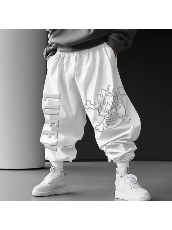 Unisex Anime-themed Graphic Print Loose Oversized Harem Pants - Shopyiyistories.com 