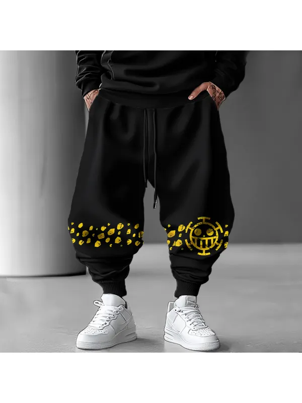 Unisex Anime-themed Casual Printed Oversized Harem Pants - Aptkoi.com 
