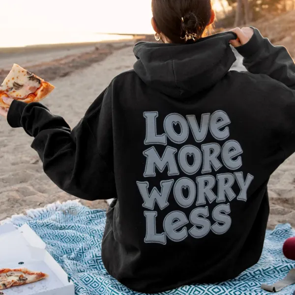 Women's Casual 3D Patchwork Letter Sweatshirt Hoodie - Zivinfo.com 