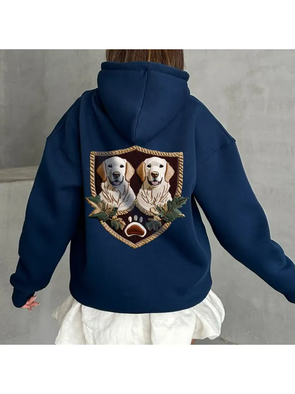 Oversized Women's Fun Embroidered Casual Hoodie - Localziv.com 