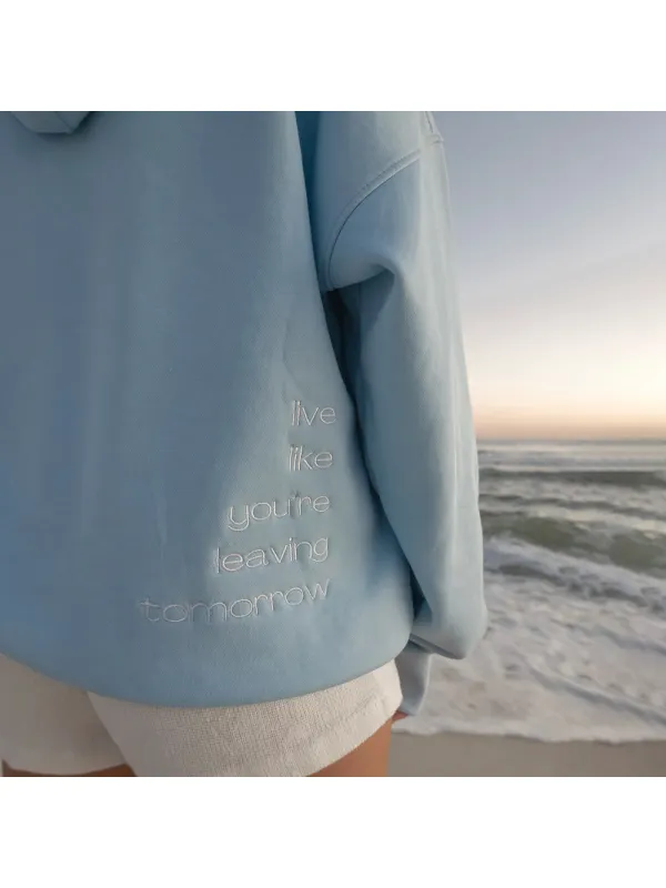 Oversized Unisex Lettering Embroidered Loose Hoodie - Shopyiyistories.com 