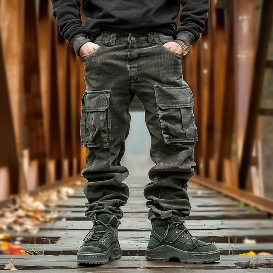 

Men's Multi-Pocket Vintage Outdoor Work Trousers