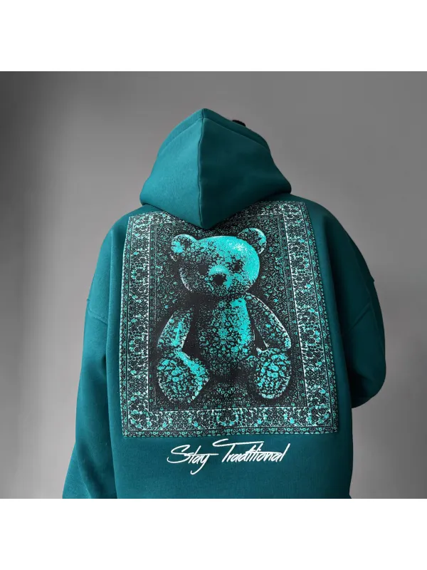 Unisex Bear Oversized Hoodie - Aptkoi.com 
