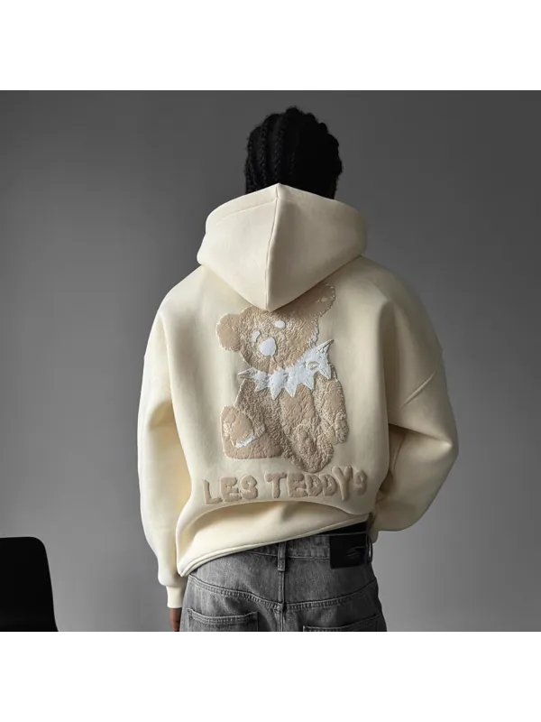 Unisex Cute Bear Oversized Hoodie - Aptkoi.com 