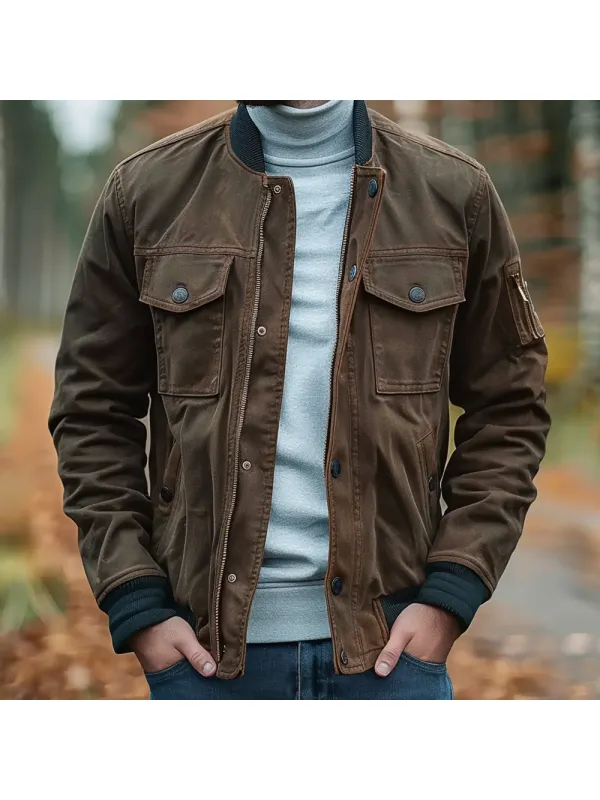 Men's Vintage Pocket Casual Jacket - Shopyiyistories.com 