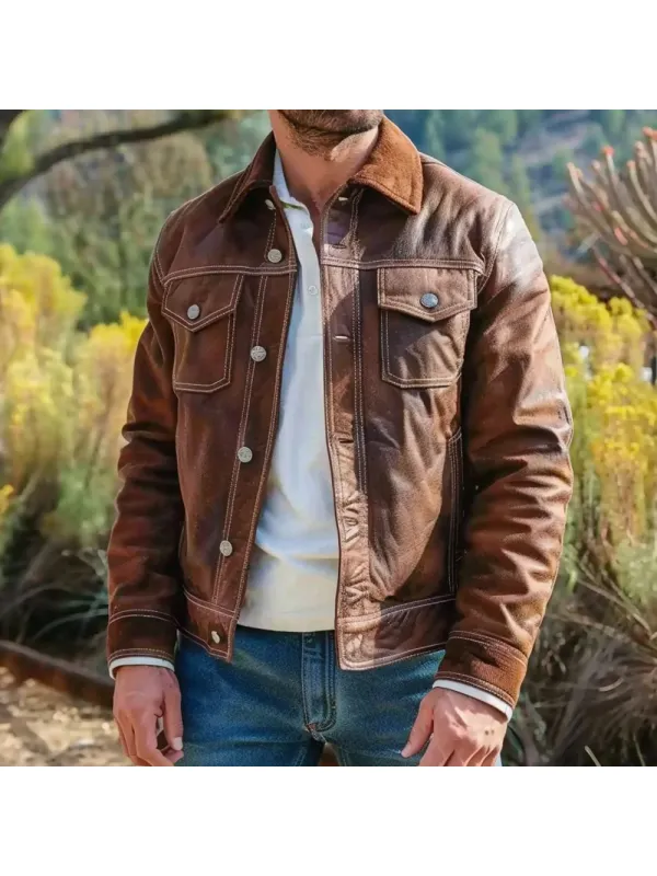 Vintage Leather Jacket - Aptkoi.com 