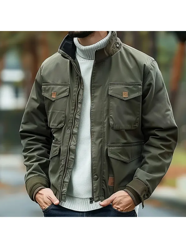 Men's Multi-Pocket Vintage Casual Jacket - Localziv.com 