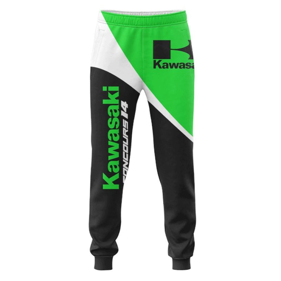 

Unisex Motorcycle Racing Competition Printed Black Sweatpants