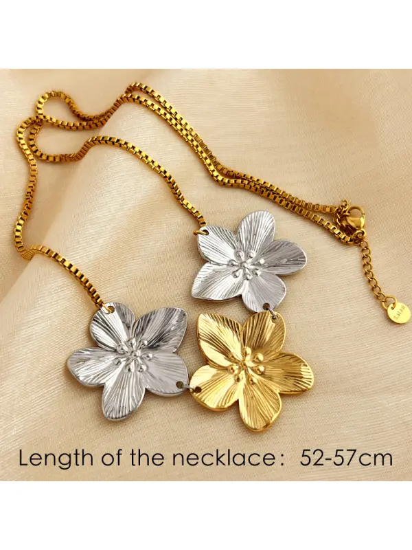 Women's Flower Pendant Necklace Metal Clavicle Necklace - Localziv.com 