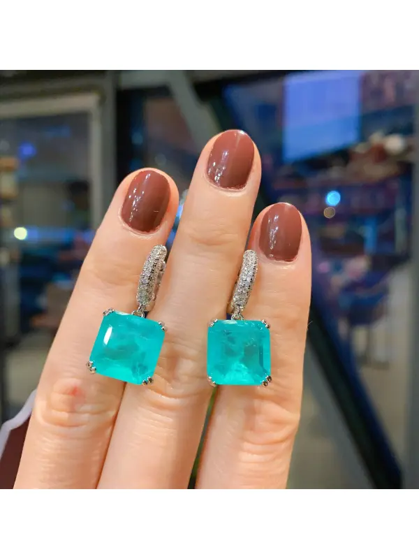 Women's Gemstone Pendant Earrings - Localziv.com 