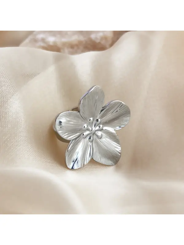 Women's Flower Open Ring - Localziv.com 