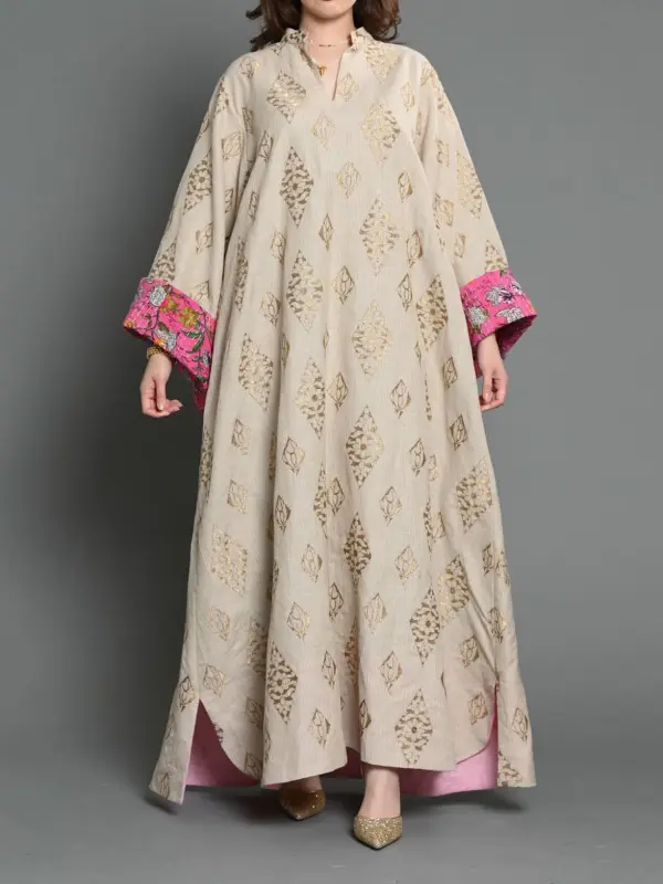 Stylish Printed Ramadan Abaya Dress - Localziv.com 