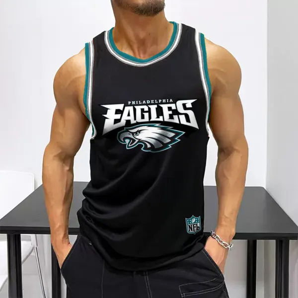 Men's Rugby Team Print Athletic Sleeveless Tank - Yesunshine.com 