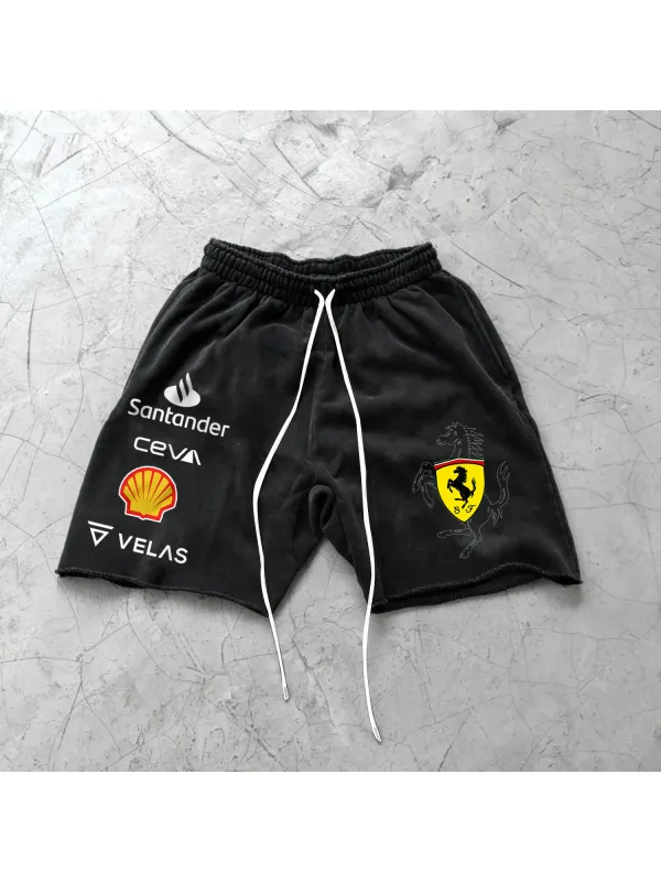 Men's Racing Design Loose Shorts - Aptkoi.com 