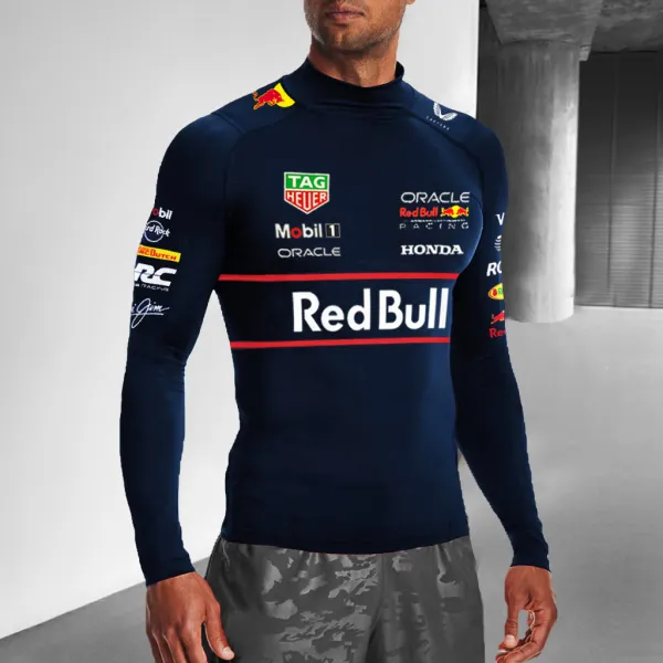 Men's Racing Print Casual Slim Fit Long Sleeve T-Shirt - Yesunshine.com 