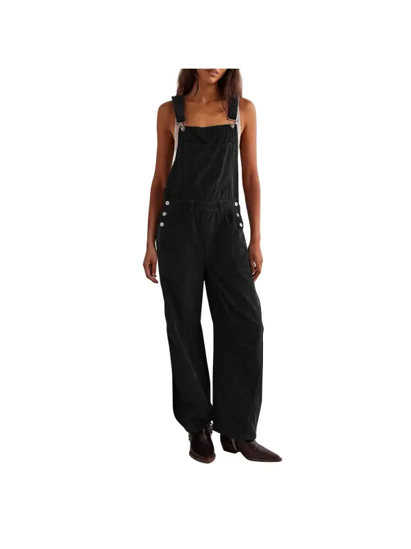 New Corduroy Overalls Women's Fashion Loose Jumpsuits Women - Localziv.com 