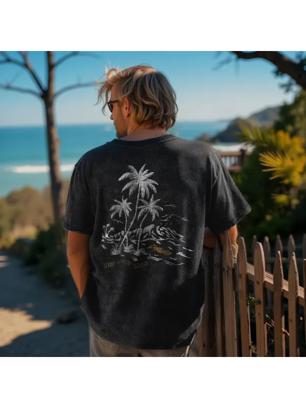 Tropical Island Graphic T-Shirt For Men - Perfect For Summer Outdoors - Aptkoi.com 