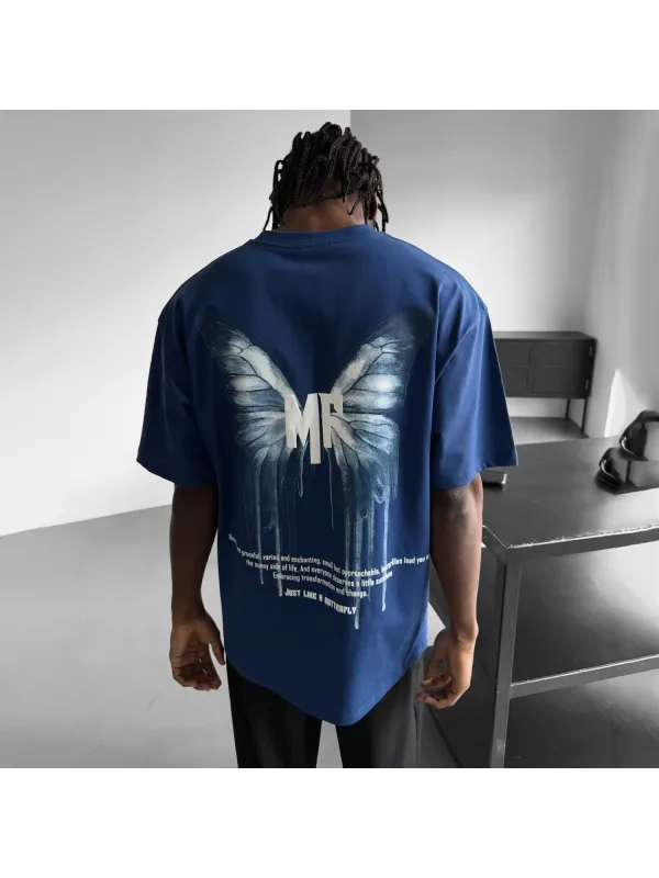 Butterfly Lettering T-shirt - Aptkoi.com 