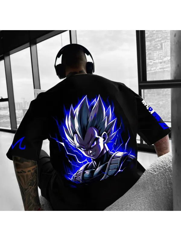 Unisex Oversized Casual Anima Short Sleeve T-Shirt - Aptkoi.com 