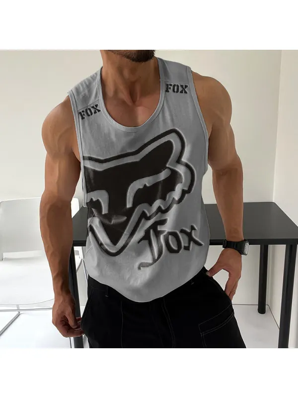 Men's Casual Racing Print Vest - Aptkoi.com 