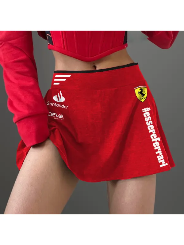 Fashionable Racing Print Skirt - Shopyiyistories.com 