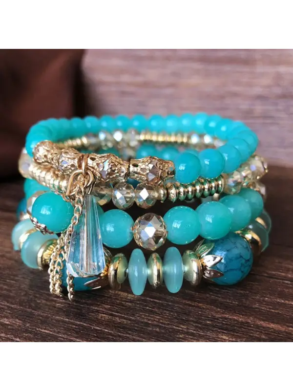 Bohemian Beaded Multi-layer Crystal Bracelet - Shopyiyistories.com 