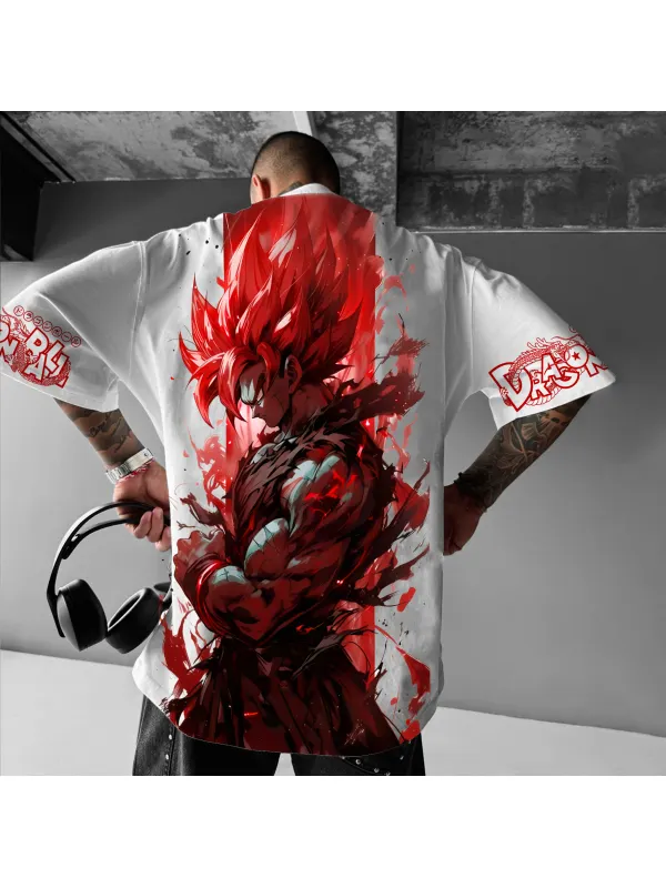 Unisex Oversized Casual Anima Short Sleeve T-Shirt - Shopyiyistories.com 