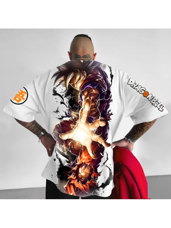 Unisex Oversized Casual Anima Short Sleeve T-Shirt - Shopyiyistories.com 
